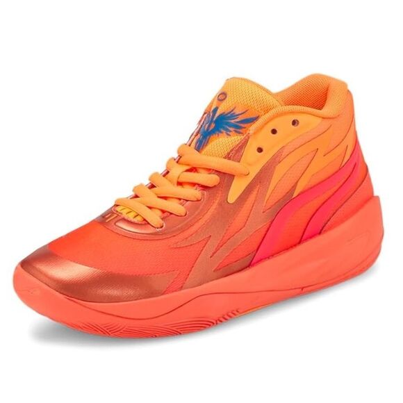 Puma MB.02 LaMelo Ball Supernova Boys Size 7 Basketball Sneakers Orange - Picture 1 of 14